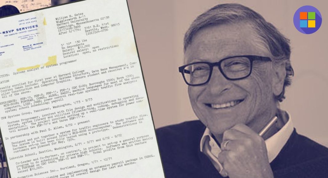 bill gates cv