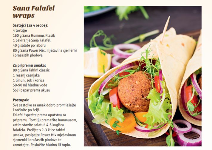 Sana falafel wraps